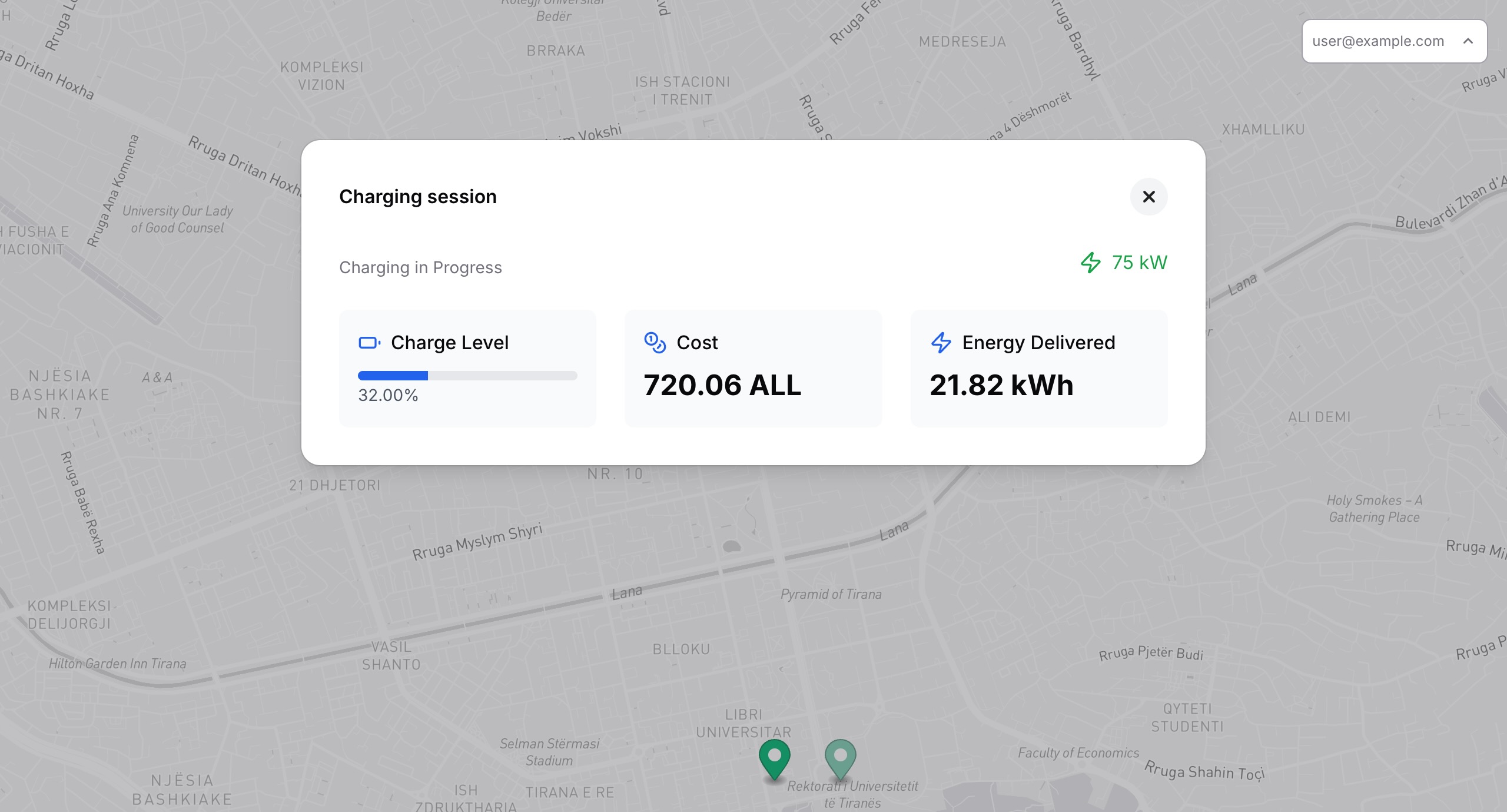 GreenCharge AL Dashboard